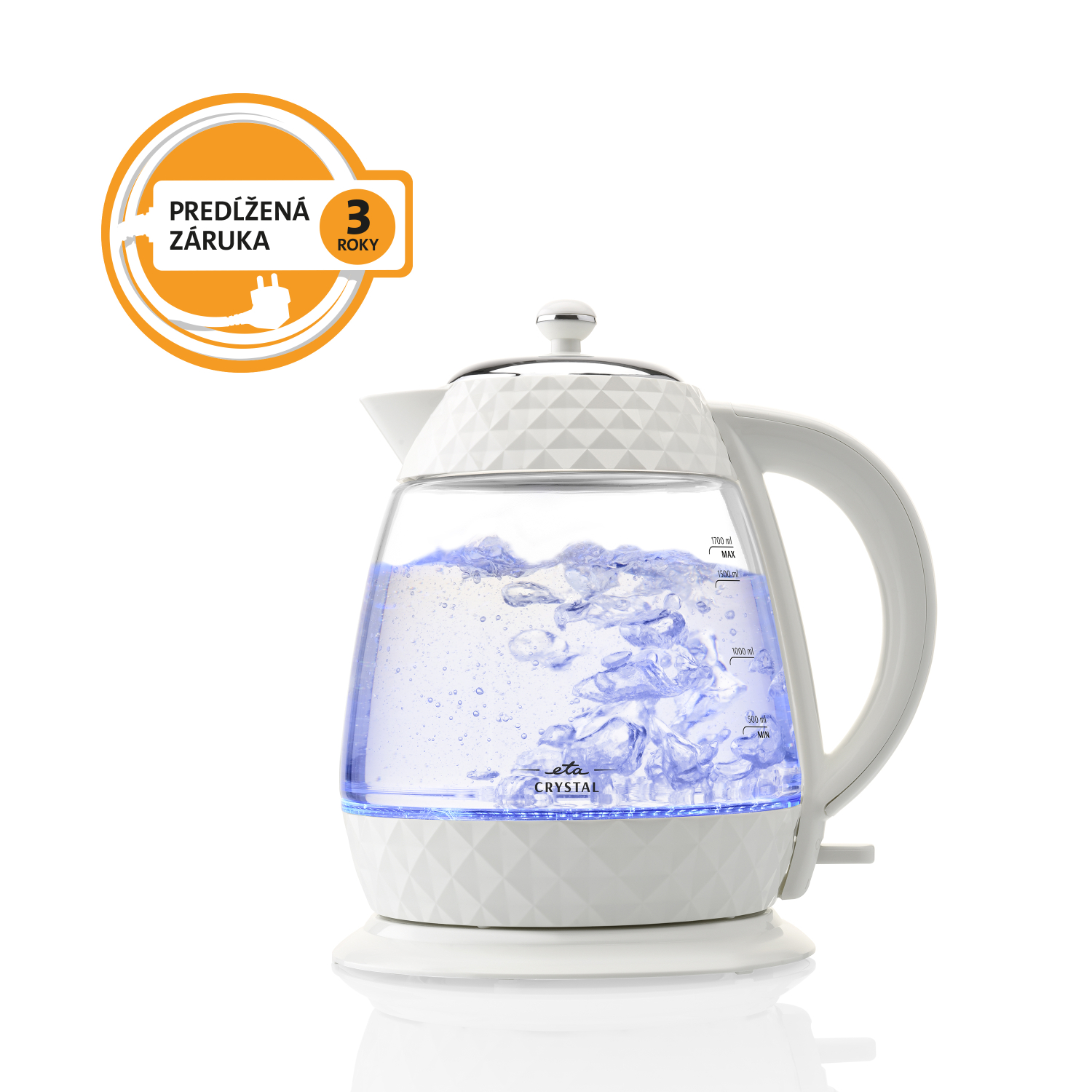 Rýchlovarná kanvica ETA Crystal 3154 90010 biela
