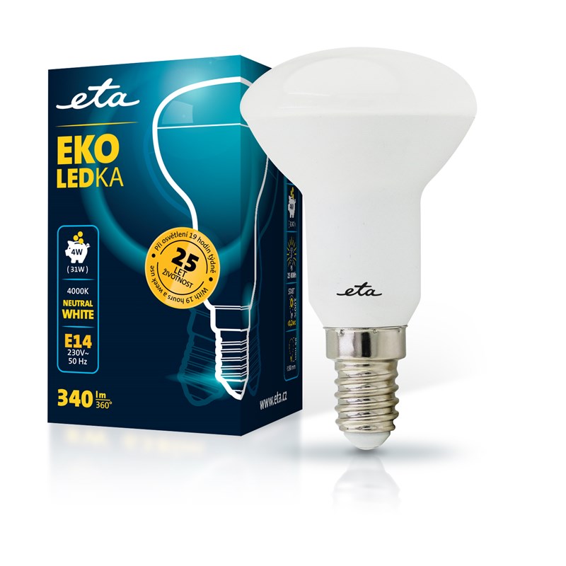 LED žiarovka ETA EKO LEDka reflektor 4W, E14, neutrální bílá