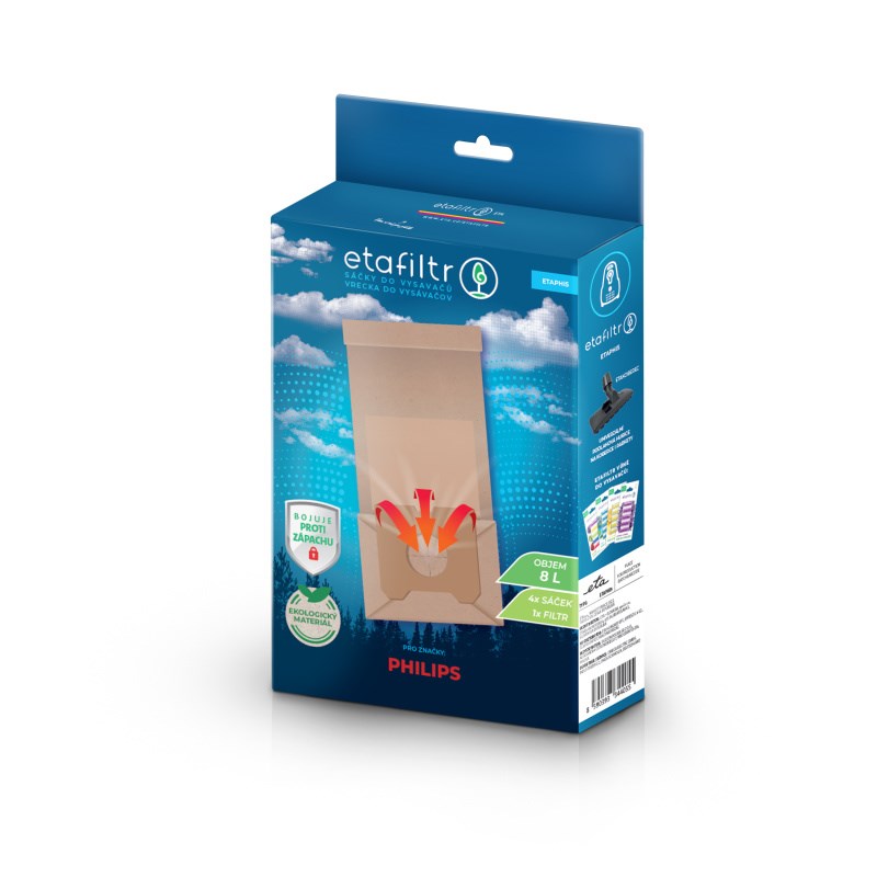 Vrecká pre vysávače ETA Philips 5 (4 ks) hnedý
