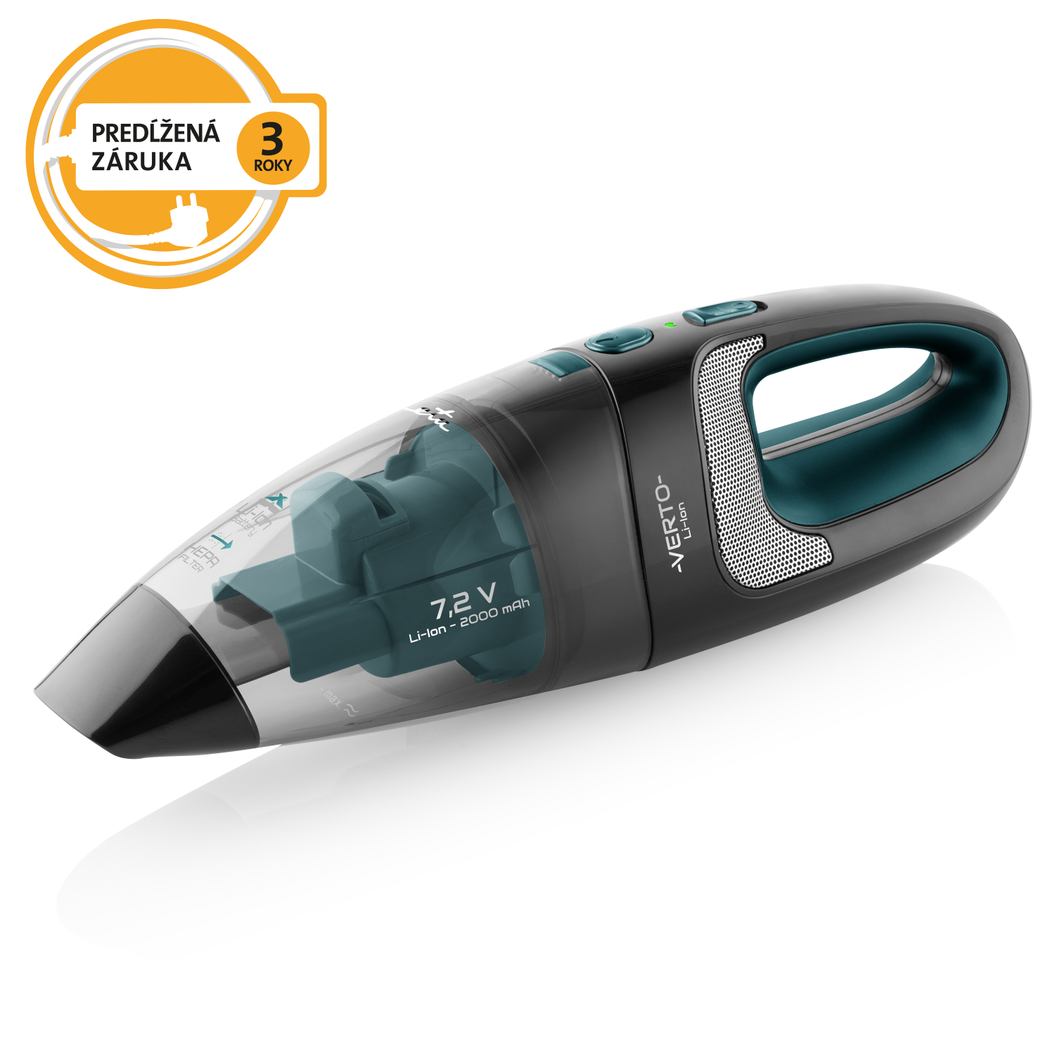 Vysávač akumulátorový ETA Verto Li-ion 1442 90010 čierny/tyrkysový