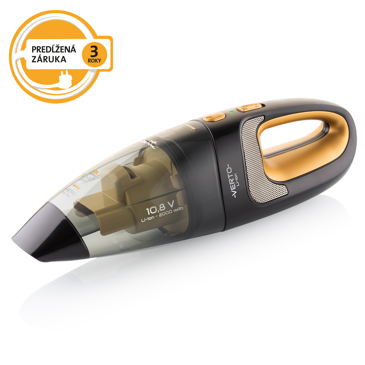 Vysávač akumulátorový ETA Verto Li-ion 3442 90010 čierny/zlatý