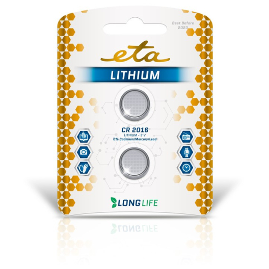 ETA PREMIUM CR2016, blister 2ks