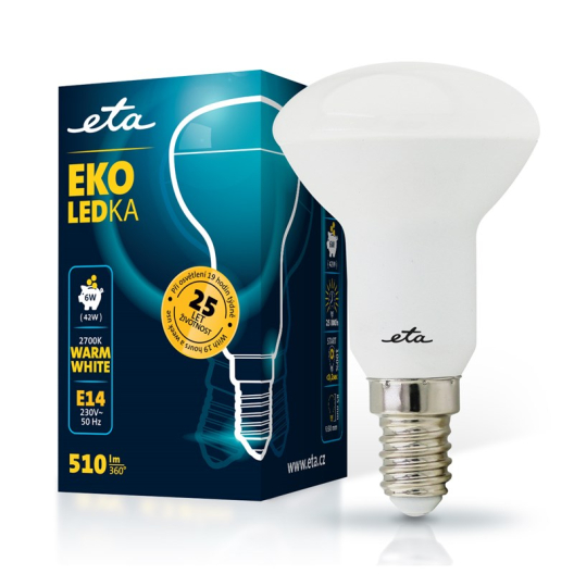 ETA EKO LEDka reflektor 6W, E14, teplá bílá