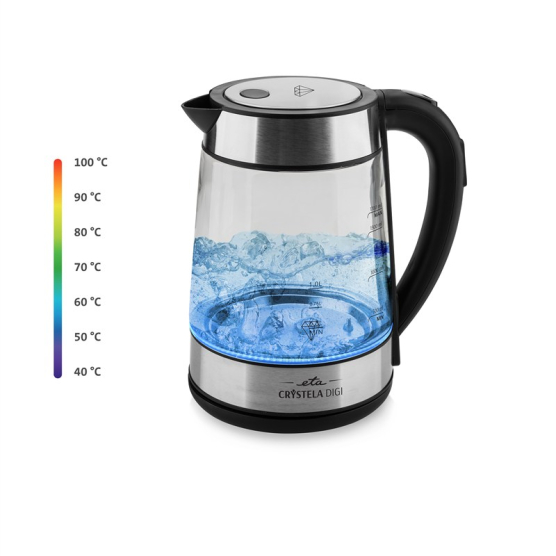 Rýchlovarná kanvica ETA Crystela Digi 715390000 čierna/sklo - obrázek č. 1