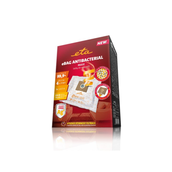 Vrecká pre vysávače ETA eBag Antibacterial Maxi 9600 68021 (5 ks) - obrázek č. 1