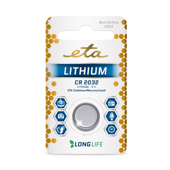 Batéria lítiová ETA PREMIUM CR2032, blister 1ks - obrázek č. 1