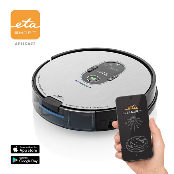 Robotický vysávač ETA Falco Smart 251590000 čierny/strieborný - obrázek č. 1