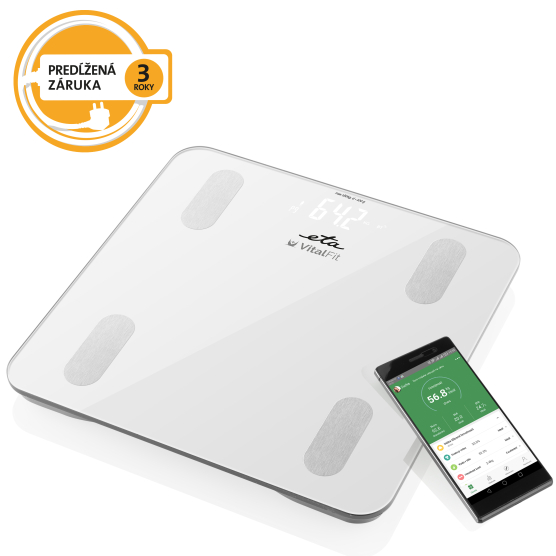 Osobná váha ETA Vital Fit s aplikáciou 6781 90000 biela - obrázek č. 1