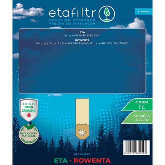 Vrecká pre vysávače ETA ETA 0430 (5 ks) hnedý - obrázek č. 1