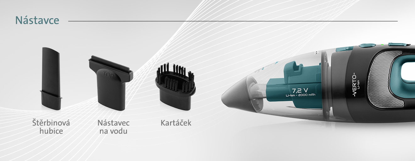 Ruční vysavač Verto - nástavce