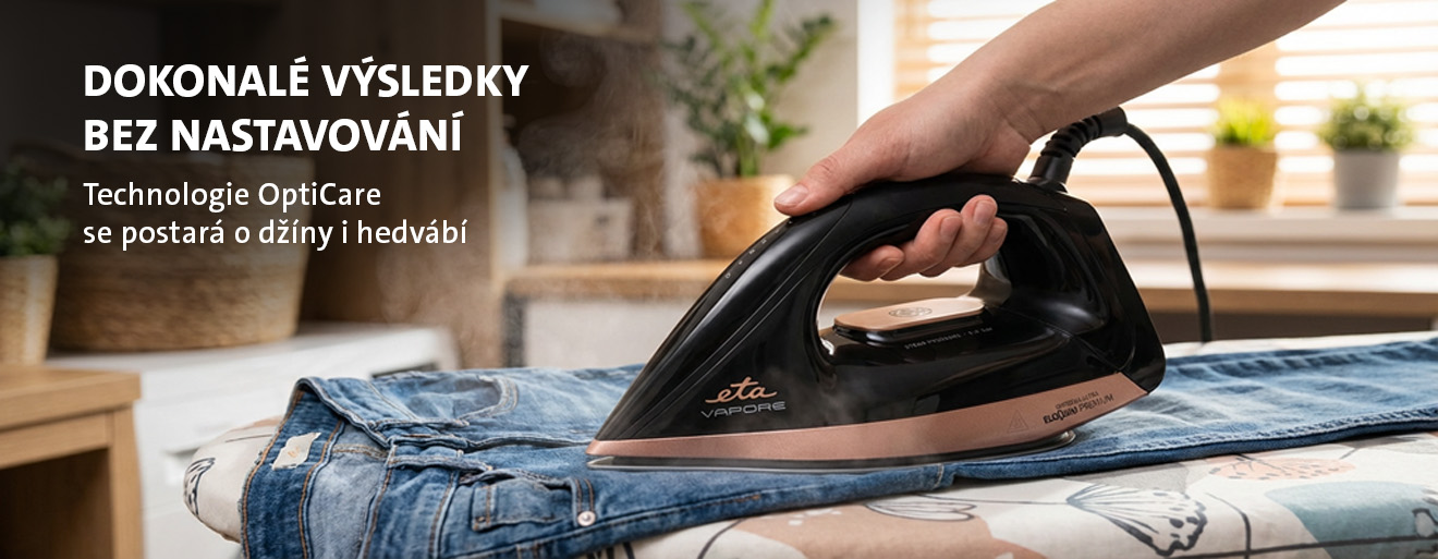 Žehlicí systém ETA Vapore, technologie OptiCare