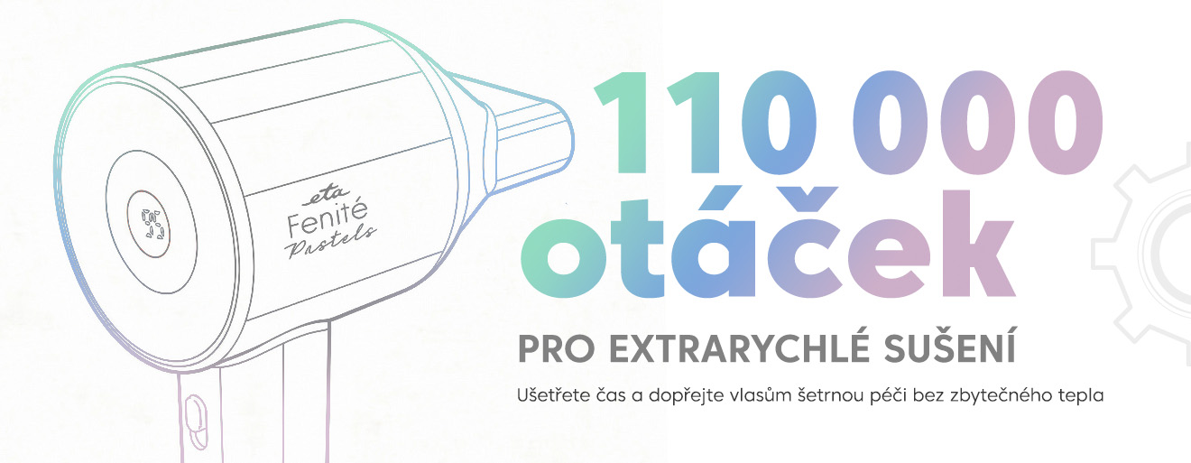 Fén ETA Fenité Pastels, 110 00 otáček/min