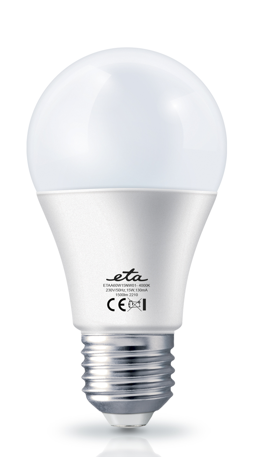 LED žiarovka ETA EKO LEDka klasik 15W, E27, neutrální bílá