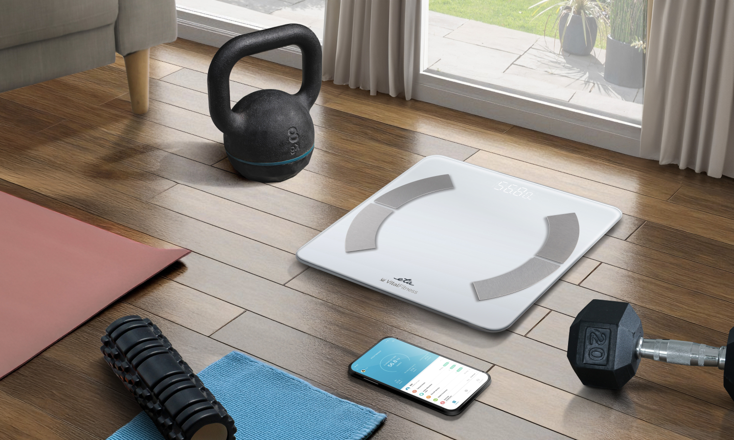 Osobná váha ETA Vital Fitness 2779 90000 biela