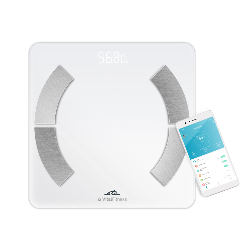 Osobná váha ETA Vital Fitness s aplikáciou 2779 90000 biela