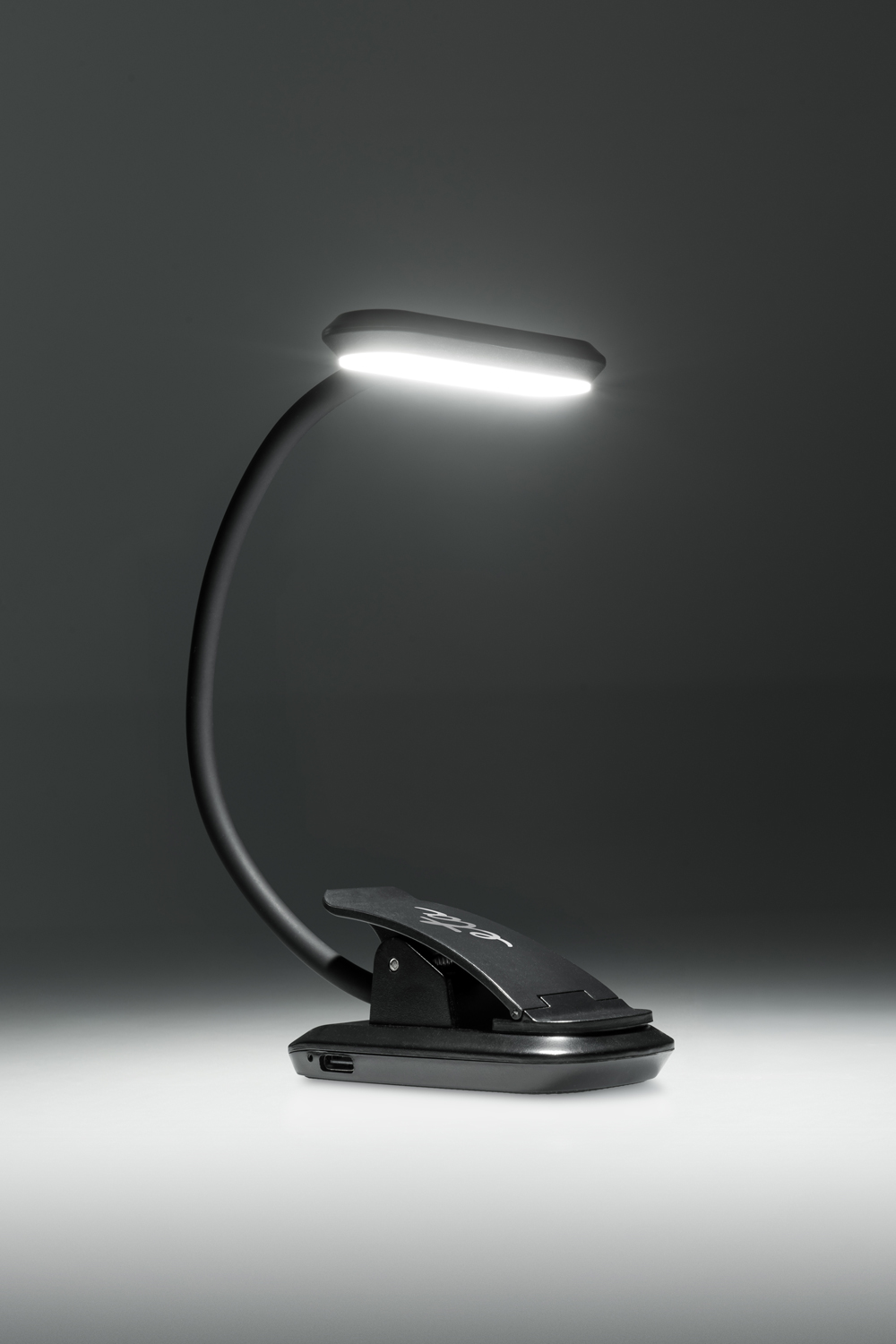 Stolná lampa ETA 089490000 s klipom, nabíjacia, stmievateľná čierna