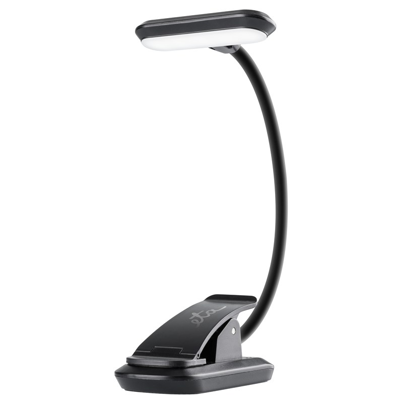Stolná lampa ETA 089490000 s klipom, nabíjacia, stmievateľná čierna