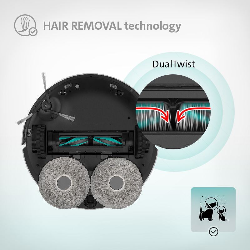 Robotický vysávač ETA Master Aqua Pro 7229 90010 čierny