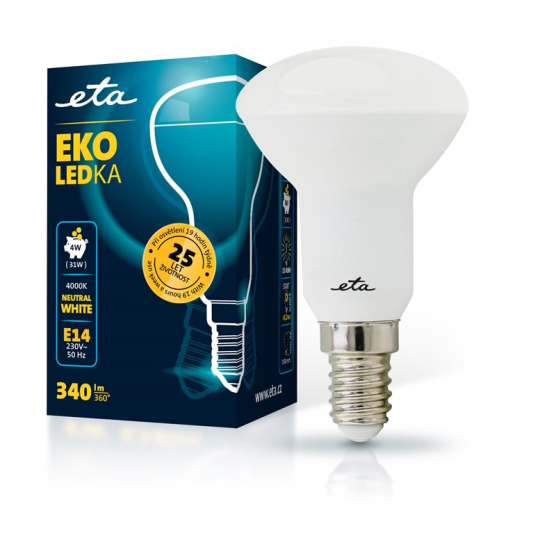 LED žiarovka ETA EKO LEDka reflektor 4W, E14, neutrální bílá