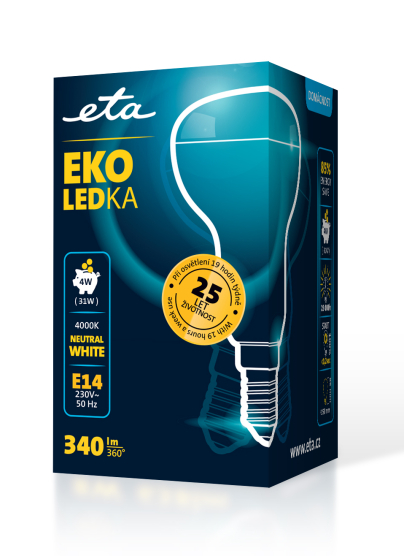 LED žiarovka ETA EKO LEDka reflektor 4W, E14, neutrální bílá