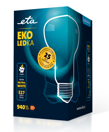 LED žiarovka ETA EKO LEDka reflektor 10W, E27, neutrální bílá