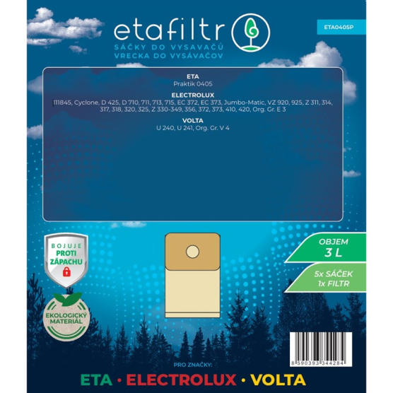 Vrecká pre vysávače ETA ETA 0405 (5 ks) hnedý