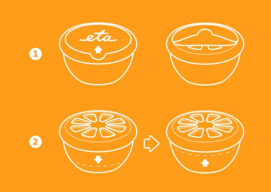 Pohlcovač pachov do chladničky  ETA 394690000 žltý