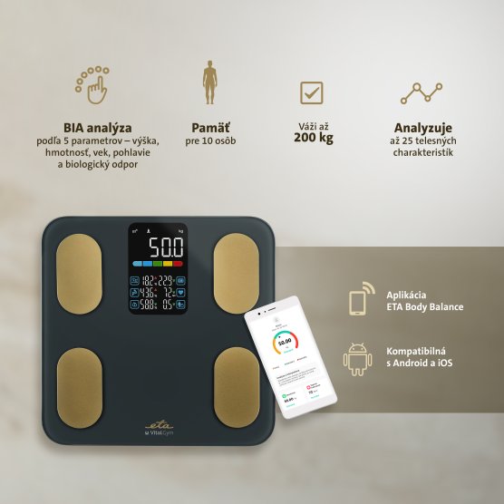 Osobná váha ETA Vital Gym 7779 90000 sivá