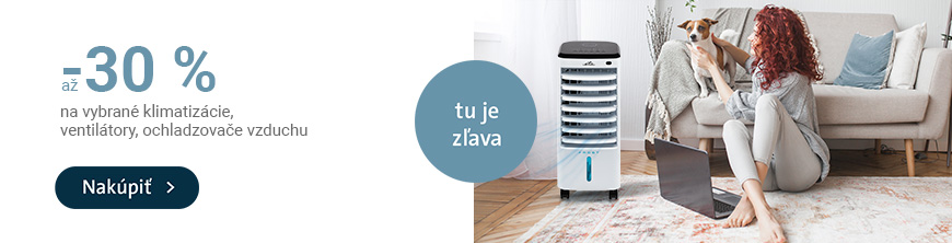 Až -30 % na vybrané klimatizácie, ventilátory a ochladzovače vzduchu