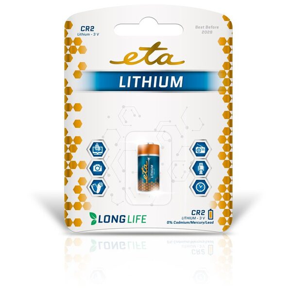 Batéria lítiová ETA PREMIUM CR2, blister 1 ks