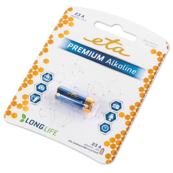 Batéria alkalická ETA PREMIUM ALKALINE 23A, blister 1ks