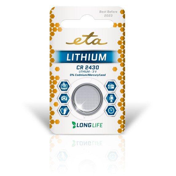 Batéria lítiová ETA PREMIUM CR2430, blister 1 ks