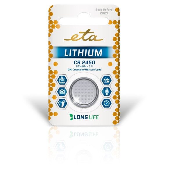 Batéria lítiová ETA PREMIUM CR2450, blister 1 ks
