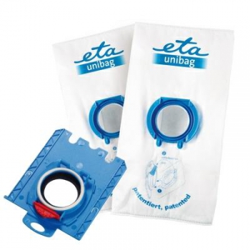 Vrecká pre vysávače ETA UNIBAG štartovací set č. 8 9900 68070 - 1 x adaptér + 2 x vrecko 3 l biely/modrý