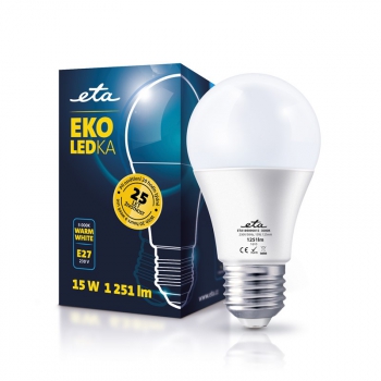 LED žiarovka ETA EKO LEDka klasik, 15W, E27, teplá biela