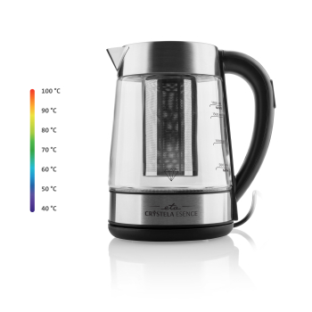 Rýchlovarná kanvica ETA Crystela Esence 815390000 čierna/sklo