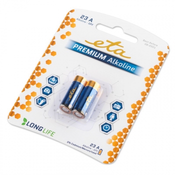 Batéria alkalická ETA PREMIUM ALKALINE 23A, blister 2ks