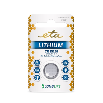 Batéria lítiová ETA PREMIUM CR2016, blistr 1ks