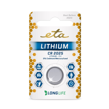 Batéria lítiová ETA PREMIUM CR2025, blister 1ks