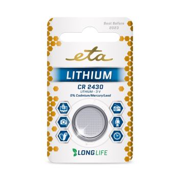 Batéria lítiová ETA PREMIUM CR2430, blister 1ks