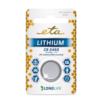 Batéria lítiová ETA PREMIUM CR2450, blister 1ks
