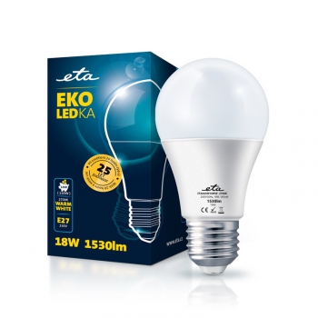 LED žiarovka ETA EKO LEDka klasik 18W, E27, teplá biela