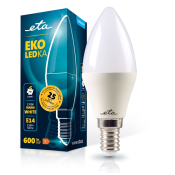 LED žiarovka ETA EKO LEDka sviečka 7W, E14, teplá biela