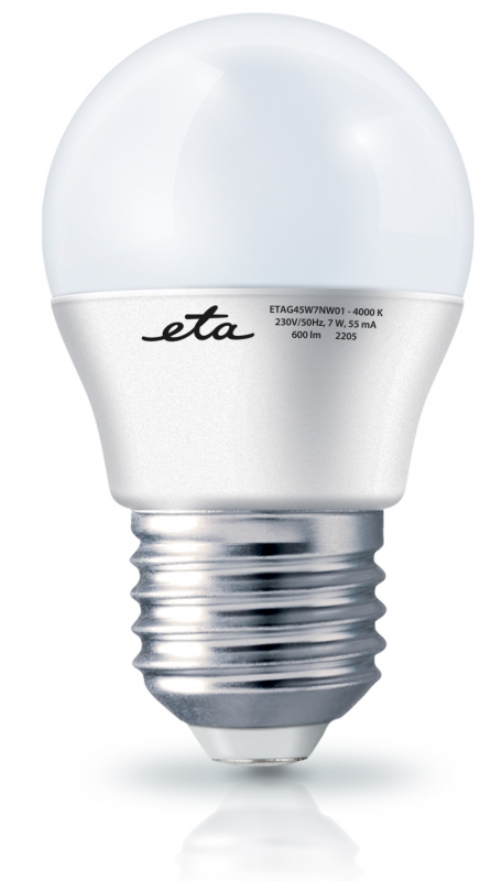 LED žiarovka ETA EKO LEDka mini globe 7W, E27, neutrální bílá