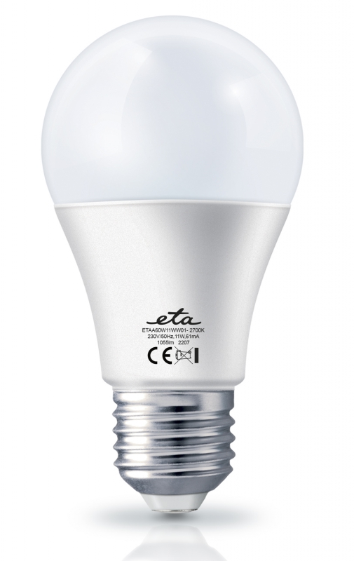LED žiarovka ETA EKO LEDka klasik 11W, E27, teplá bílá