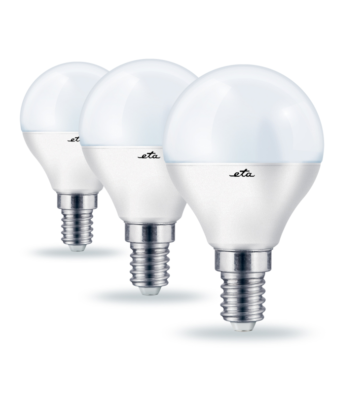 LED žiarovka ETA EKO LEDka mini globe 7W, E14, teplá bílá, 3ks