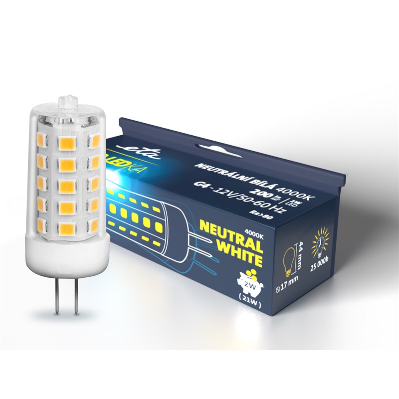 LED žiarovka ETA EKO LEDka bodová 2W, G4, neutrální bílá