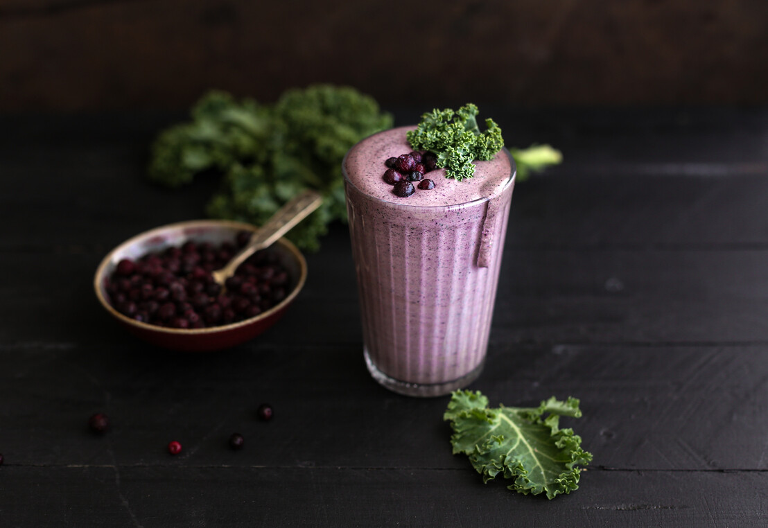 Čučoriedkové smoothie s kelom