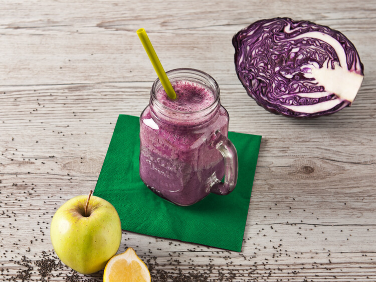 Chia čučoriedkové smoothie