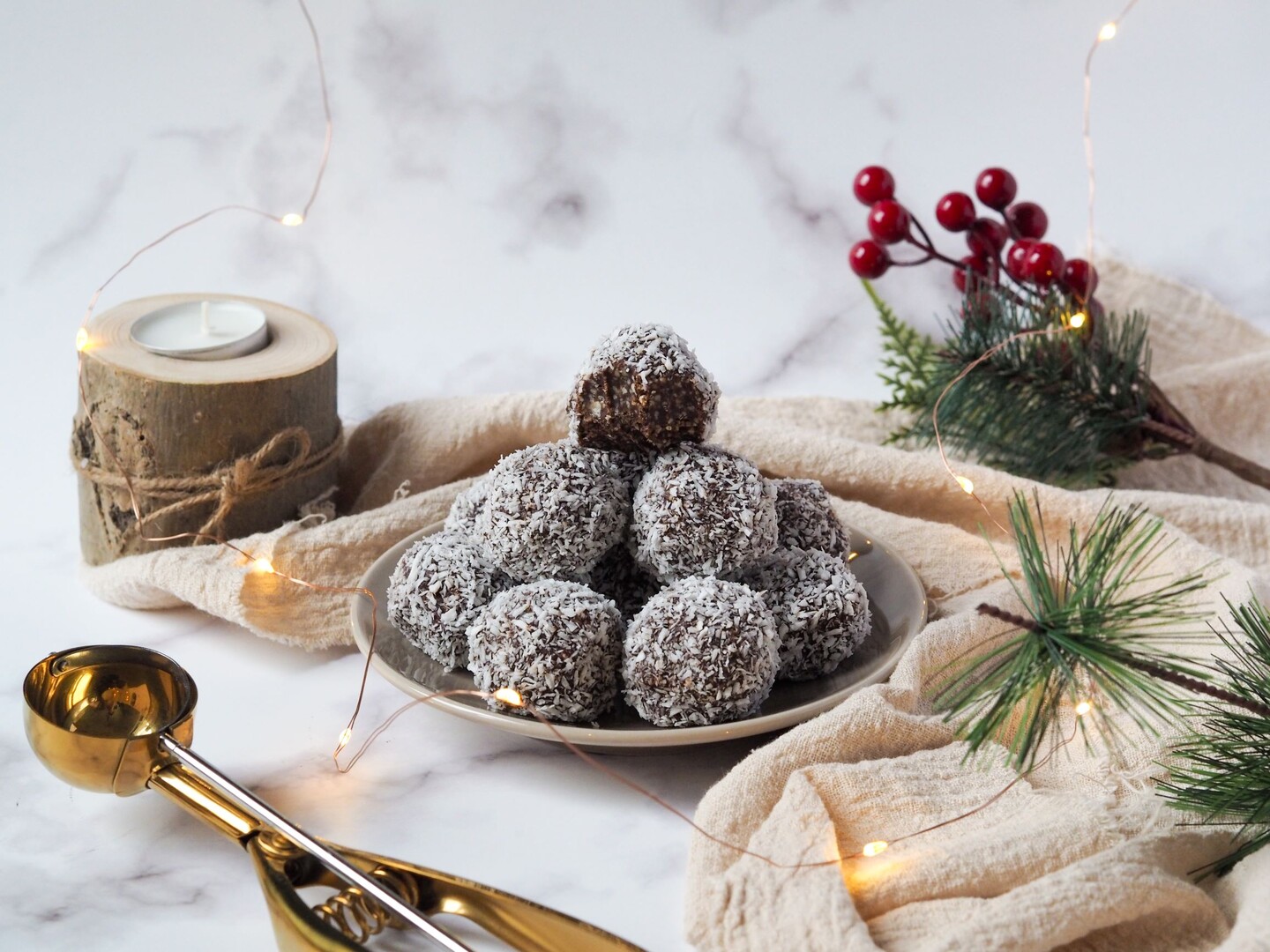 Čokoládové guličky s kešu